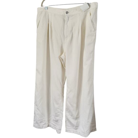 NWT Madewell Harlow Wide Leg Trouser Jeans Airy Denim Pleated VTG Canvas Size 33 - Picture 4 of 10